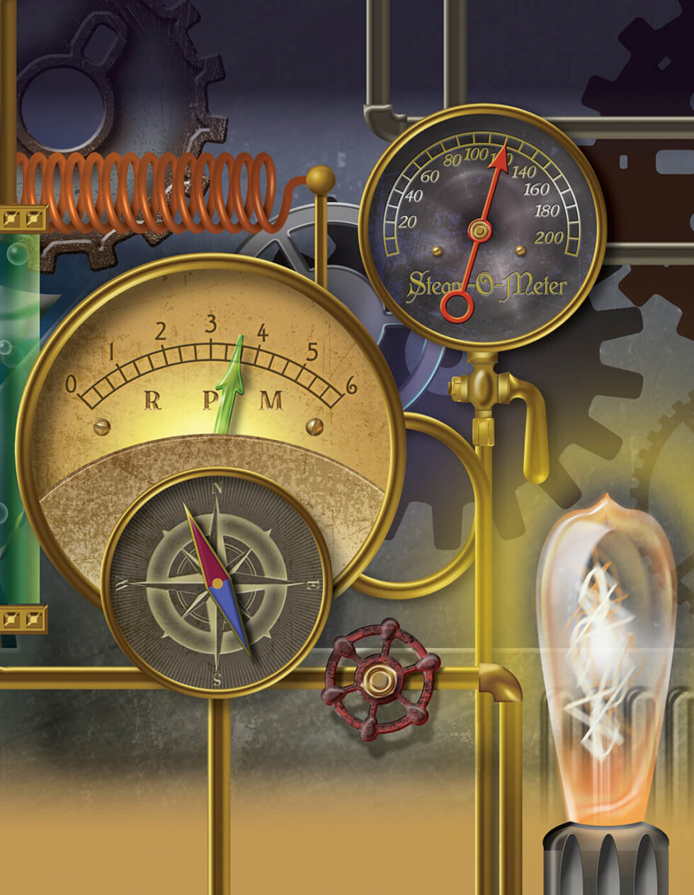 Steampunk LED Car Dashboard Concept | Ken Camozzi